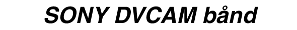 SONY DVCAM b&aring;nd