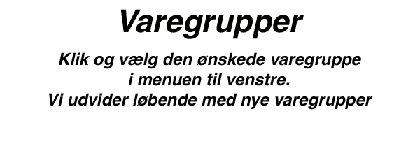 Varegrupper