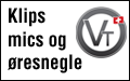 Voice Technologies øresnegle og klips mics