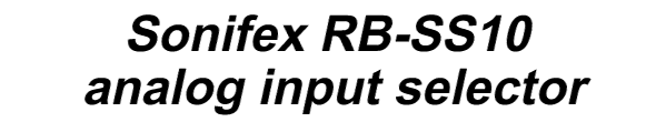 Sonifex RB-SS10 analog input og monitor selector 