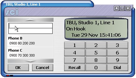 Sonifex SCI Adding a phone book entry