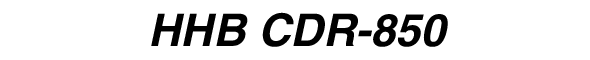 HHB CDR-850